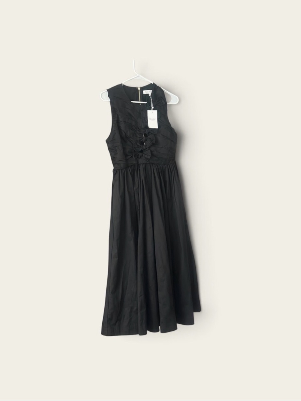 Classic Black Selina Sleeveless Formal Midi Dress
